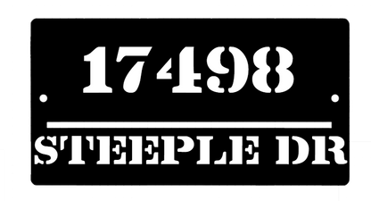 Modern Address Plaque - Metal Wall Art