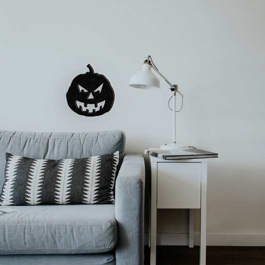 Evil Pumpkin - Metal Wall Art - With Background - Badger Steel Usa