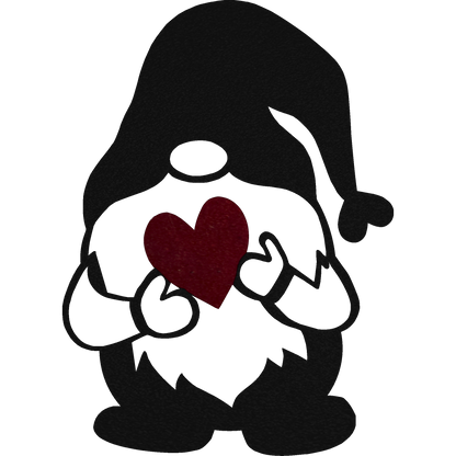 gnome heart black metal wall art badger steel usa