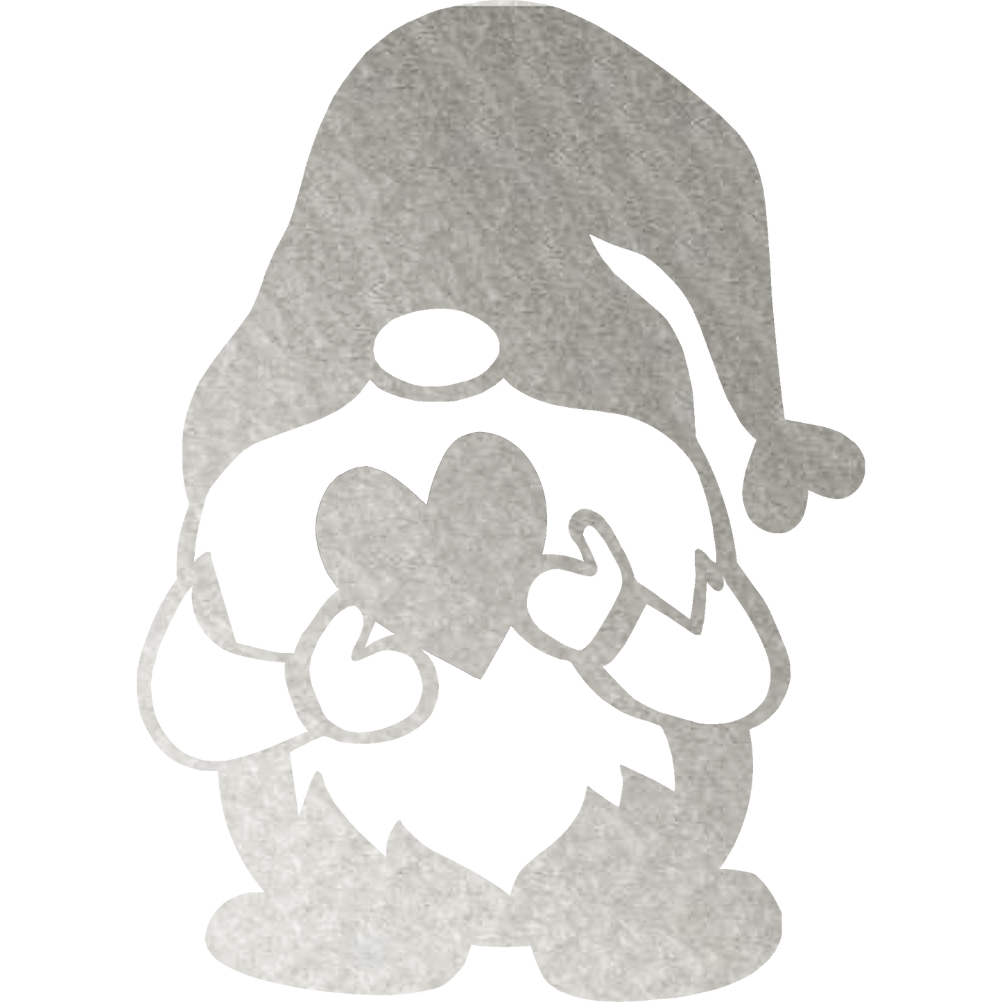 gnome heart hammer silver metal wall art badger steel usa