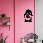 gnome heart metal wall art pink wall badger steel usa