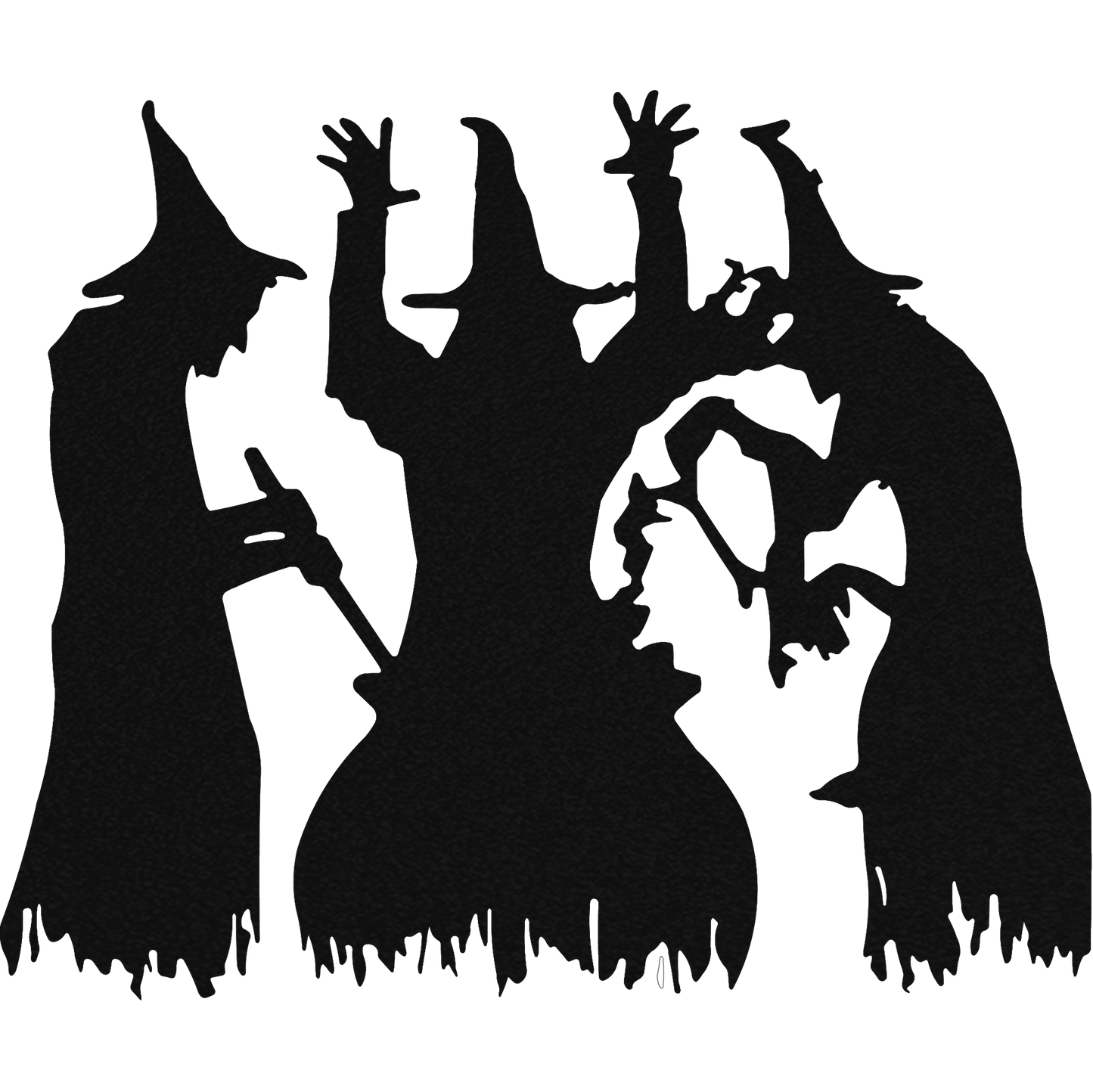 Halloween Three Witches - Metal Wall Art - Badger Steel Usa