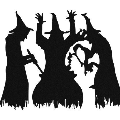 Halloween Three Witches - Metal Wall Art - Badger Steel Usa