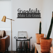 Grandkids Make Life Grand - Metal Wall Art