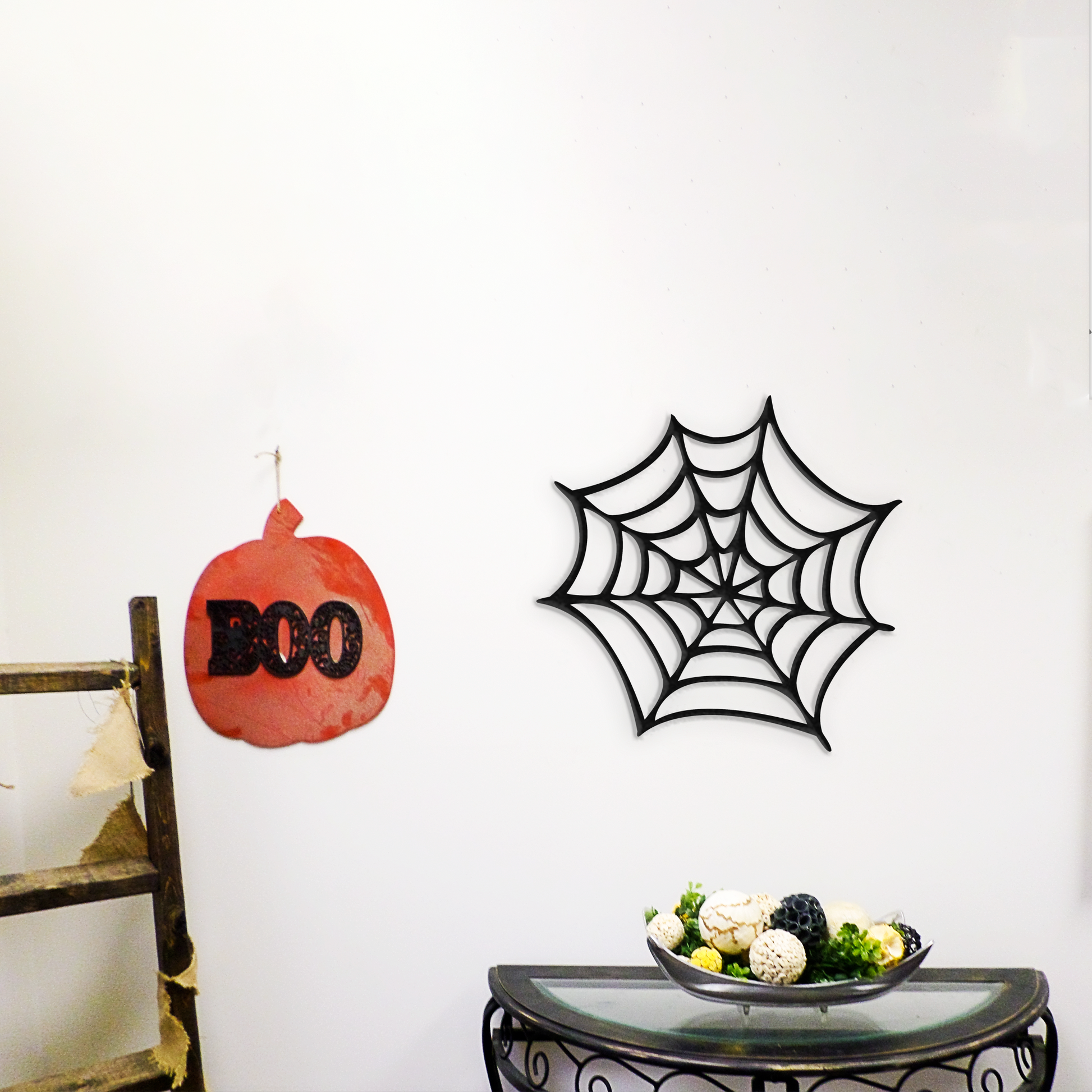 Spiderweb - Metal Wall Art -Created Back Ground - Badger Steel Usa