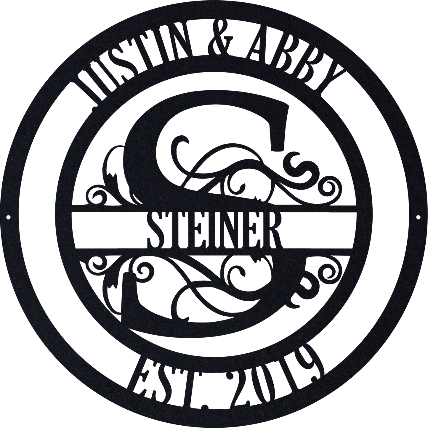 Wedding Monogram - Metal Wall Art