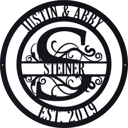 Wedding Monogram - Metal Wall Art